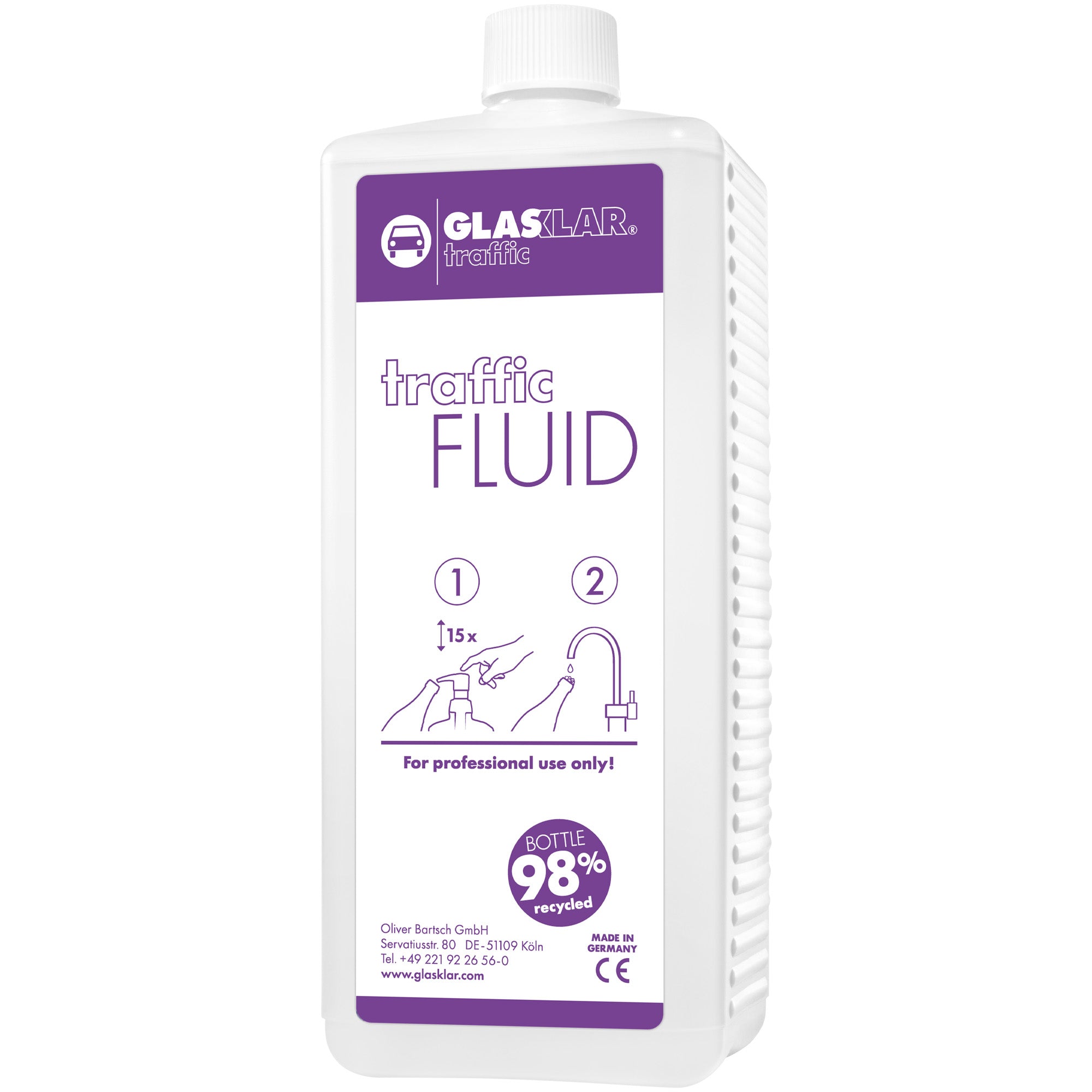 GLASKLAR traffic Fluid - Reinigungskonzentrat für Fahrzeug-Innenräume