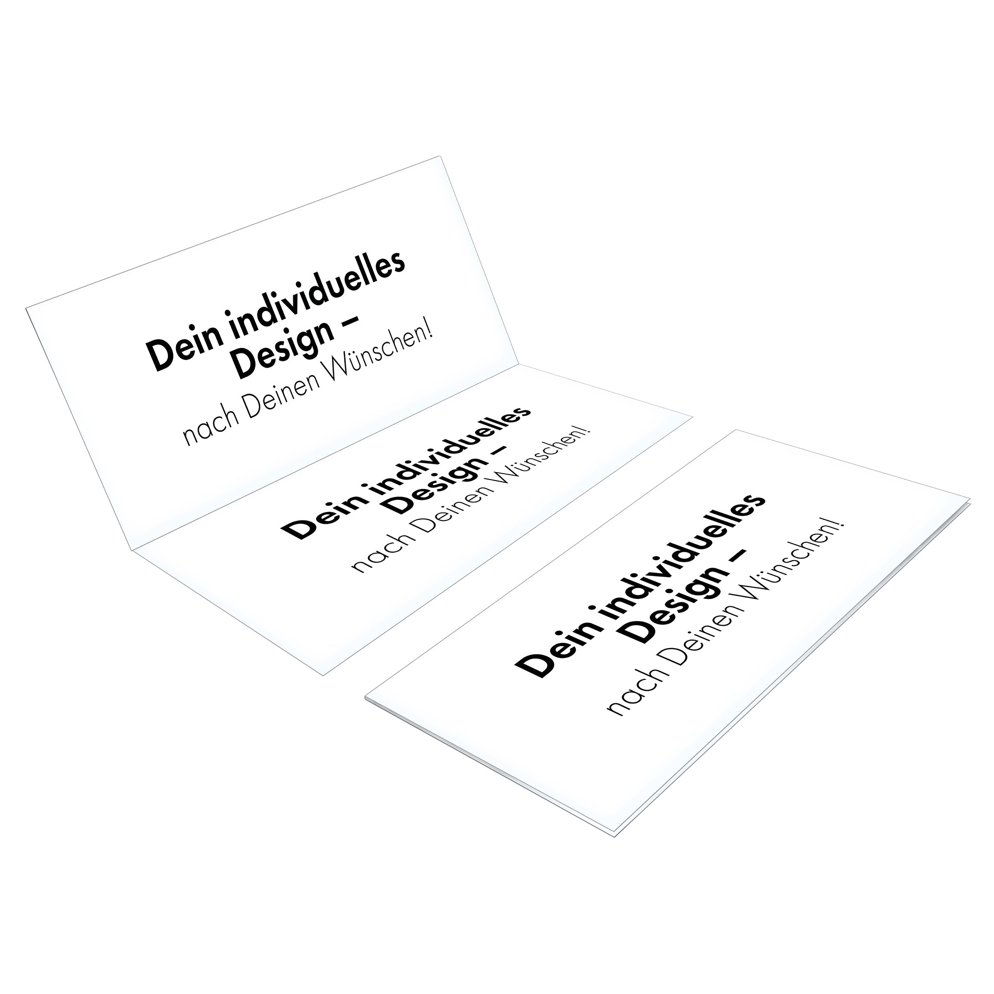 Briefmailing Karte DIN lang, vierseitig Klappkarte bedruckt - individuelles Design