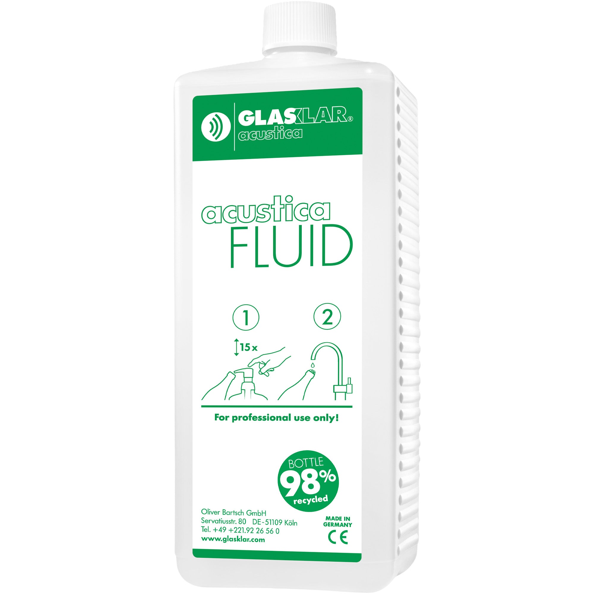GLASKLAR acustica Fluid - Reinigungskonzentrat für Hörgeräte und Otoplastiken